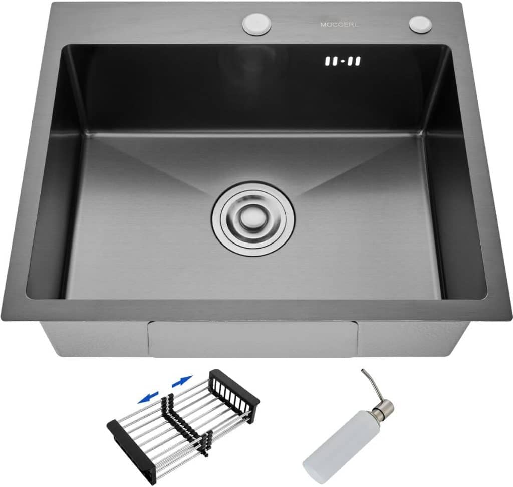Test : évier MOCOERL en inox noir 55x45 cm