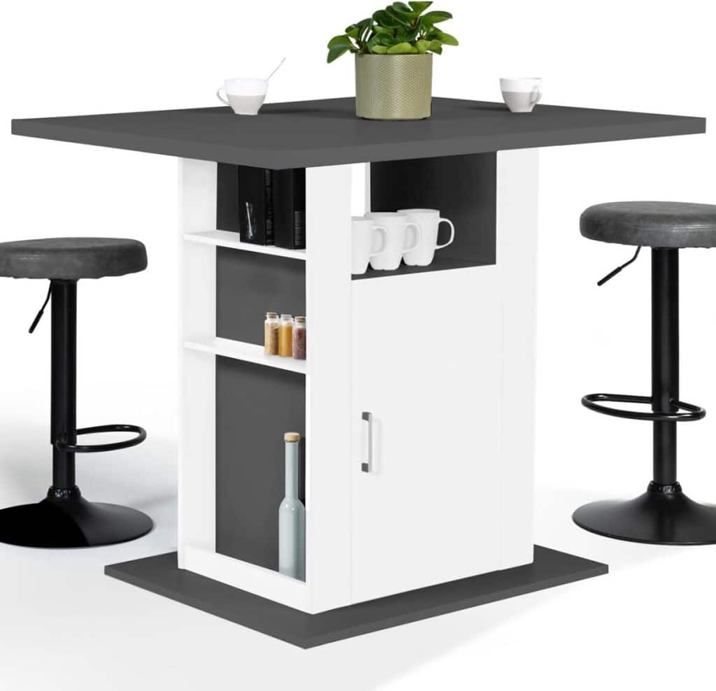 Test : iDMarket – îlot central UGO 110 cm bois gris et blanc