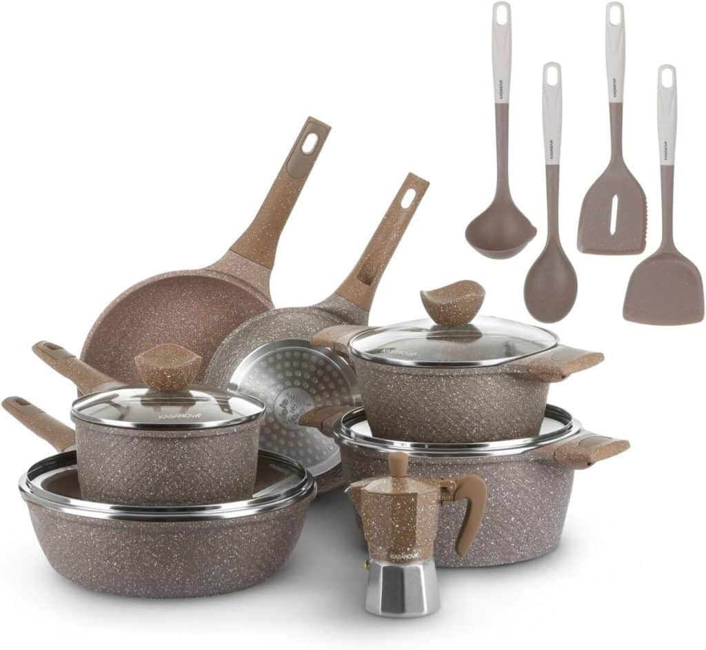 Test : kasanova set casseroles antiadhésives induction 15 pièces