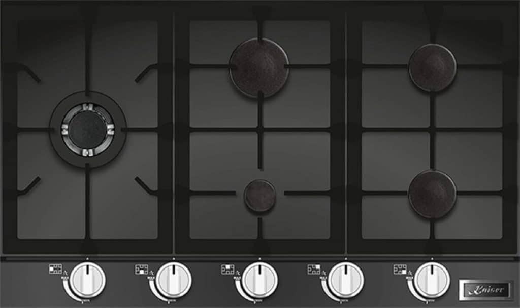 Test : plaque de cuisson Kaiser KCG 9387 Turbo, 90 cm, 5 zones