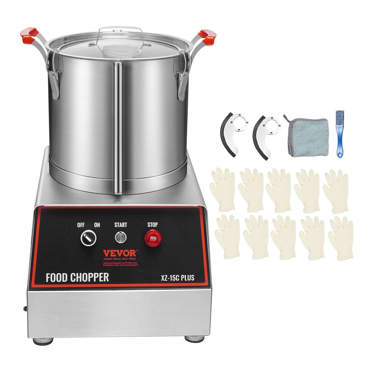 Test : robot culinaire Vevor 1400 W, mixeur multifonction 15 L en acier inoxydable