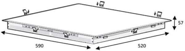 Plaque induction Samsung NZ63M3707AK - Plaque de cuisson 3 foyers / 3 boosters [Classe énergétique D]