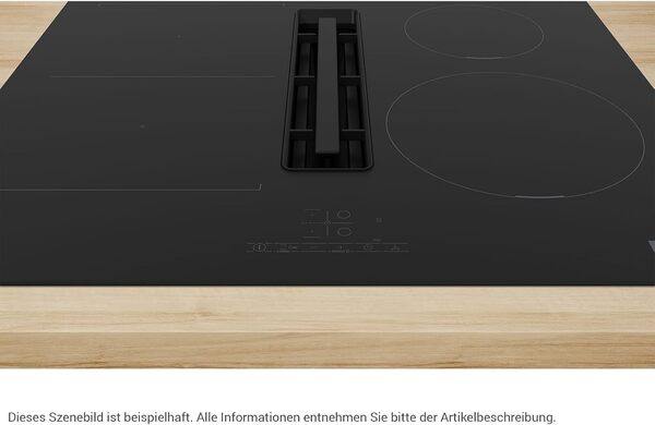Bosch PVS611B16E, Série 4, Plaque induction aspirante, 4 feux, Noir [Classe énergétique B]