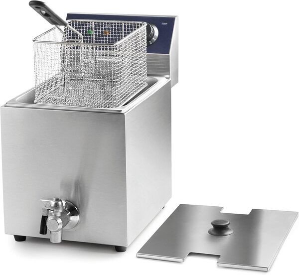 Lacor 69468 69468-Electric Fryer with Professional Tap 3250 W, 8 L, Stainless Steel [Classe énergétique A]