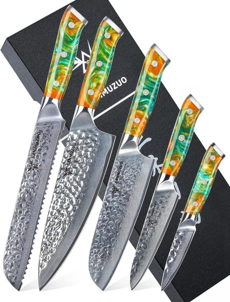 Test : couteaux SANMUZUO Yao en acier de Damas VG10