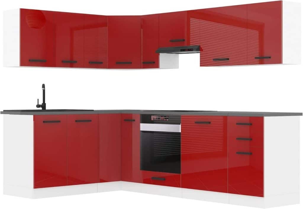 Test de la cuisine équipée Belini Janet rouge brillant