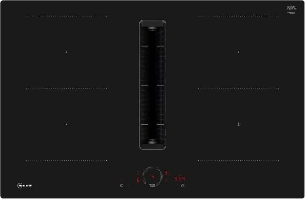 Test de la plaque de cuisson Siemens V58NHQ4L0 avec hotte intégrée