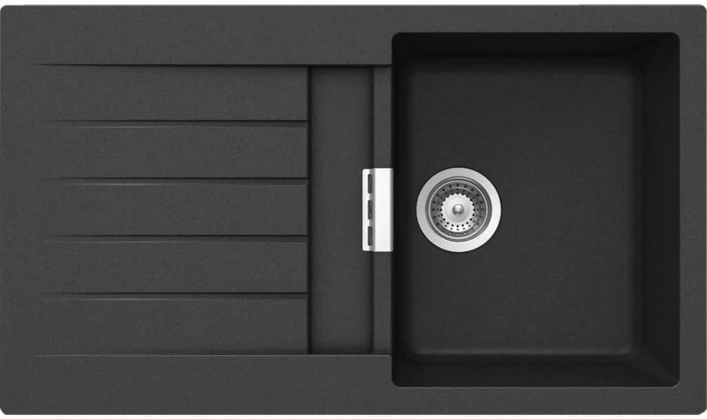 Test de l'évier Schock Primus D-100 en granit bleu onyx