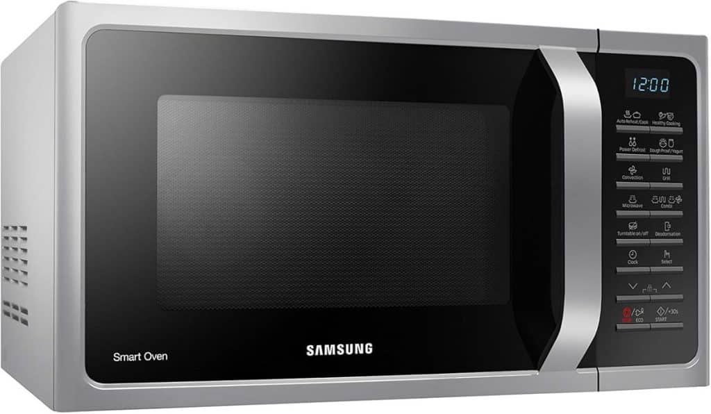 Test du micro-ondes Samsung : performance du modèle 900 W 28 L argent