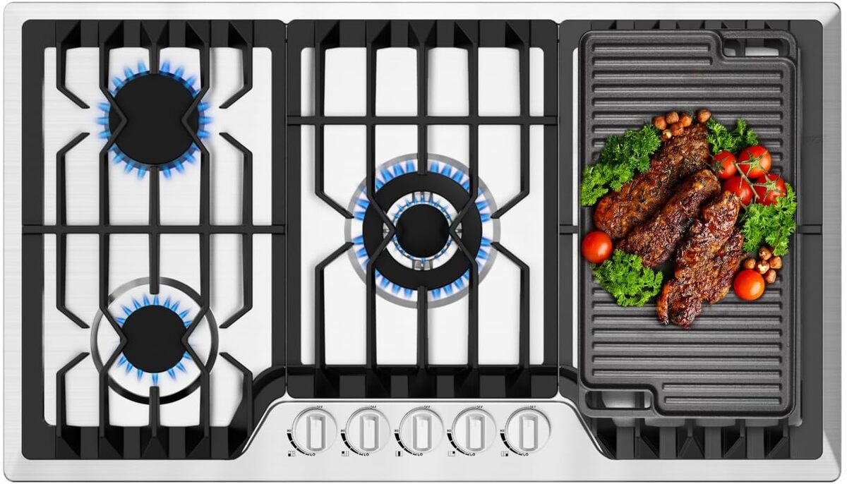 Test : table de cuisson gaz 5 brûleurs SABAF 91, 4 cm