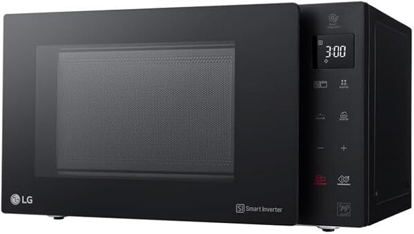 LG MH7235GPS Four à micro-ondes Smart Inverter avec grill à quartz, 32 litres, 1200 W, programmes automatiques, 5 niveaux de puissance, plaque micro-ondes Crispy inclus - Noir fumé