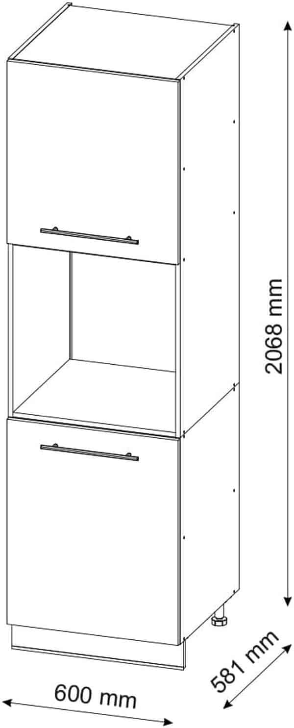 Vicco Meuble pour Four Fame-Line, Vert Or Campagne/Anthracite, 60 cm Ouvert