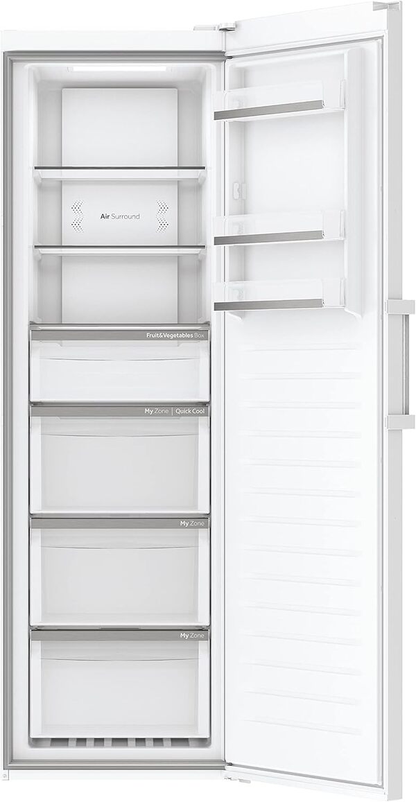 Haier H3R-330WNA Réfrigérateur/Efficacité énergétique : Classe A/Compresseur Inverter/TRI Zone/Volume utile 330 L/No Frost/Commande électronique/Blanc [Classe énergétique A]