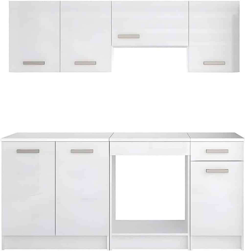 Test : cuisine complète TratToria blanc brillant 180 cm par Vente-unique