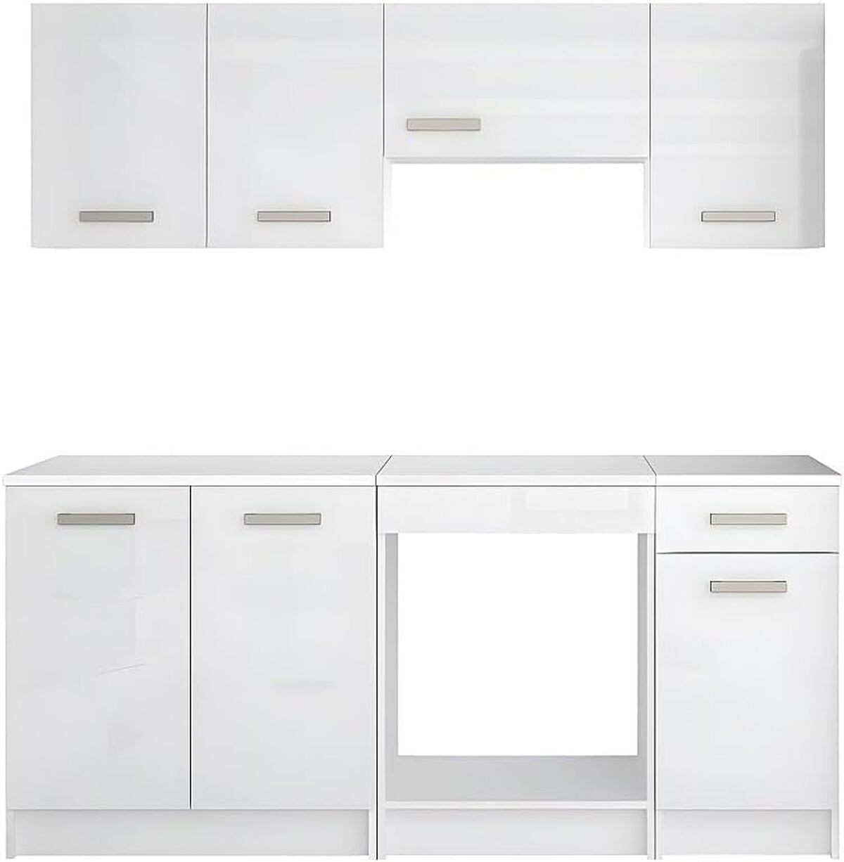 Test : cuisine complète TratToria blanc brillant 180 cm par Vente-unique