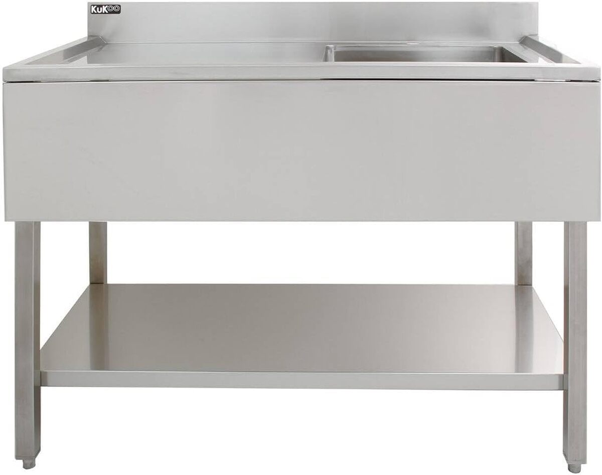 Test de l'évier commercial inox 1 cuve et égouttoir à gauche