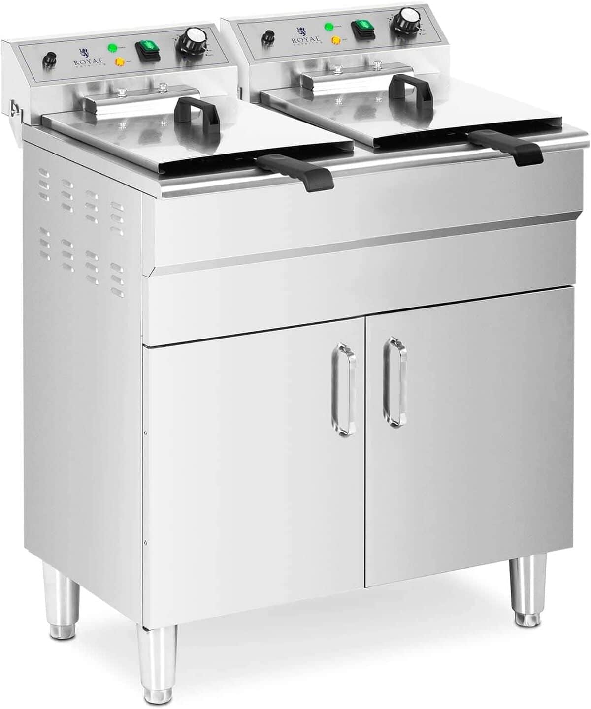 Test : friteuse électrique Royal Catering RCPKF 26DSH avec double bac et robinet de vidange