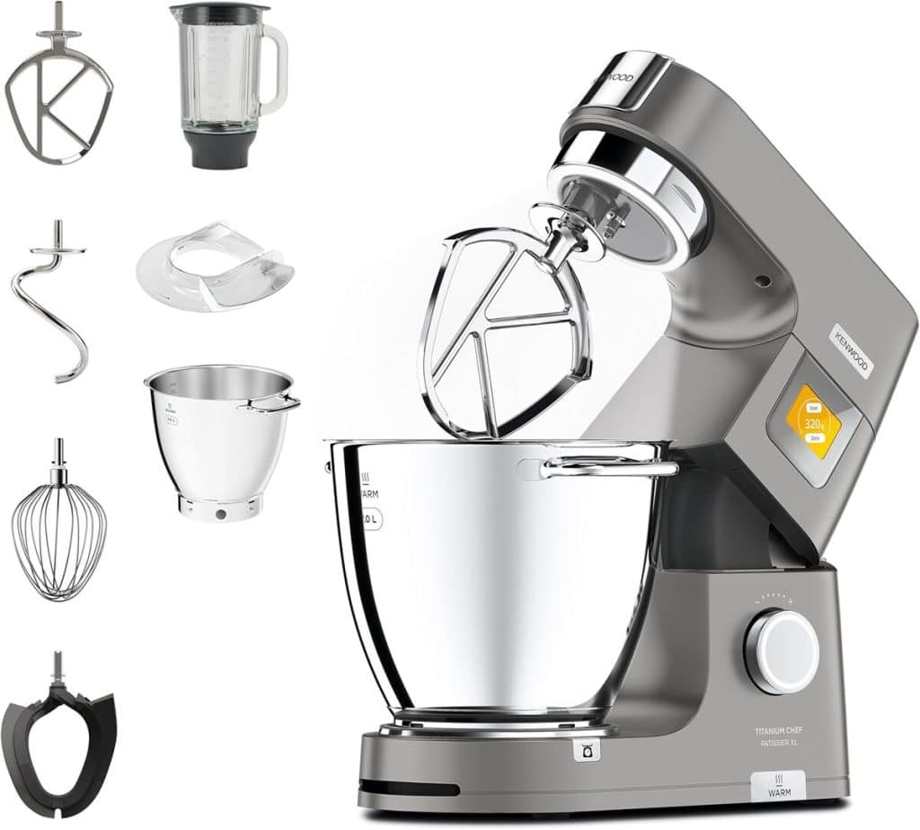 Test : kenwood Titanium Chef Patissier XL, 1400W de puissance et balance intégrée