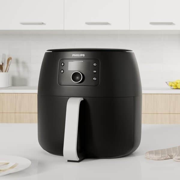Philips Premium Airfryer XXL - 7.3 L, Friteuse Sans Huile, Technologie Rapid Air et Élimine Graisses, Séparateur Inclus, HomeID-App Recipes (HD9762/90)