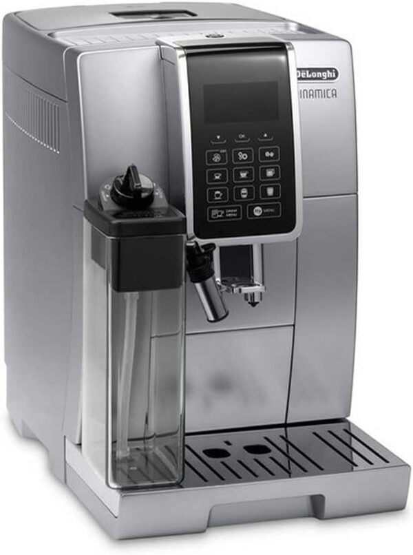 De'Longhi Dinamica ECAM350.75.S, Machine a Café Grain, Machine Expresso et Cappuccino, 1.8L, Argent
