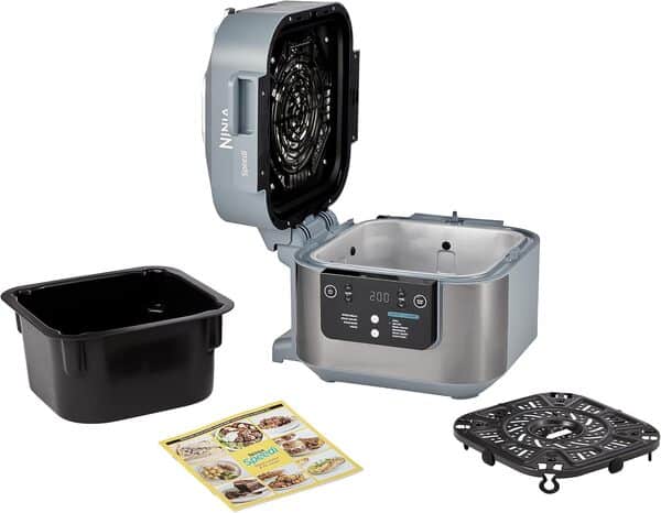 Ninja Speedi 10-en-1 Cuiseur rapide, Air Fryer, Friteuse à air et Multicuiseur, 5.7L, Repas pour 4 en 15 minutes, Vapeur, Gril, Cuire au four, Rôtir, Saisir, Mijoter et plus, Gris Sel de Mer, ON400EU