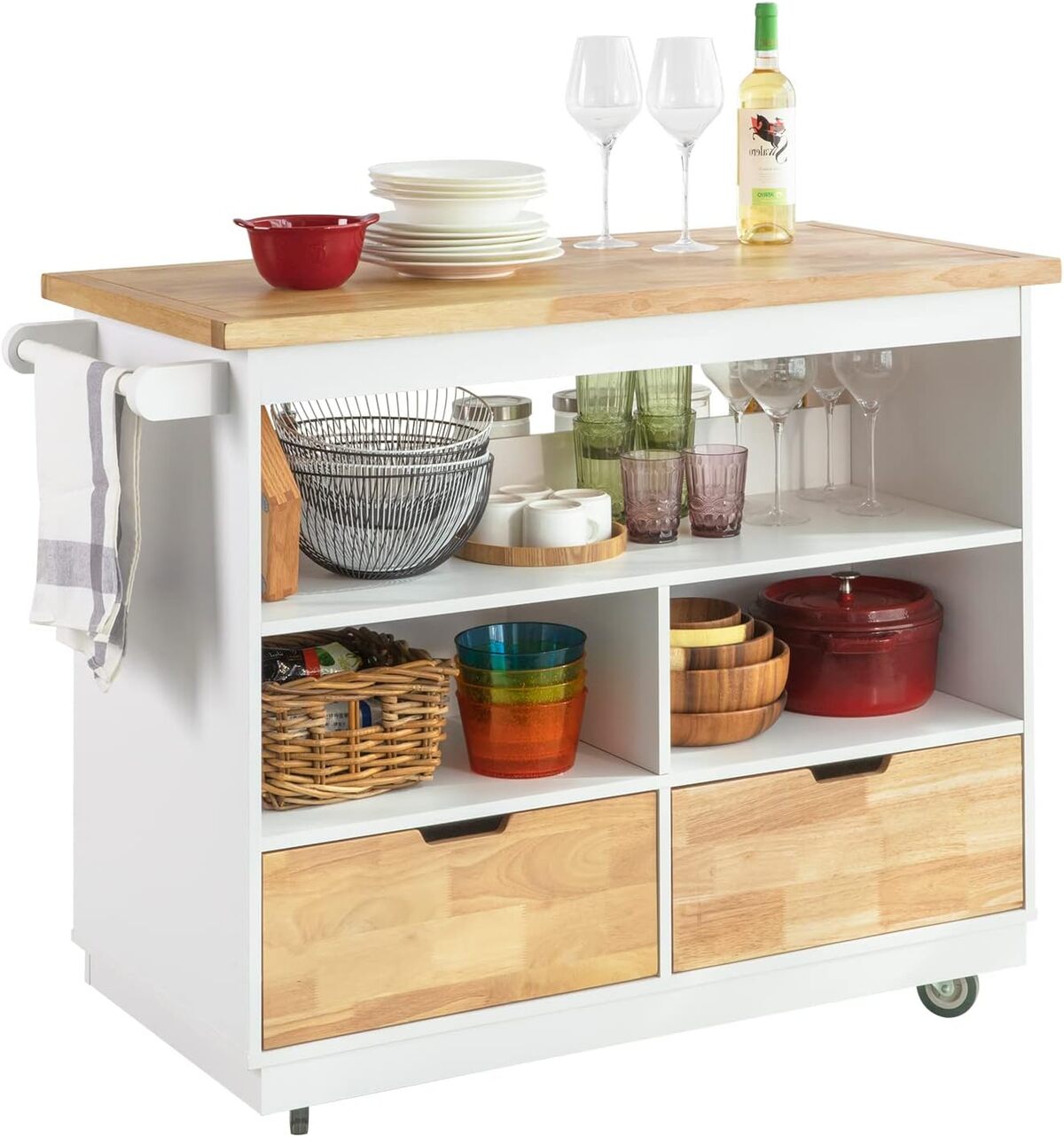 Test : chariot de cuisine SoBuy FKW107-WN avec étagère à épices