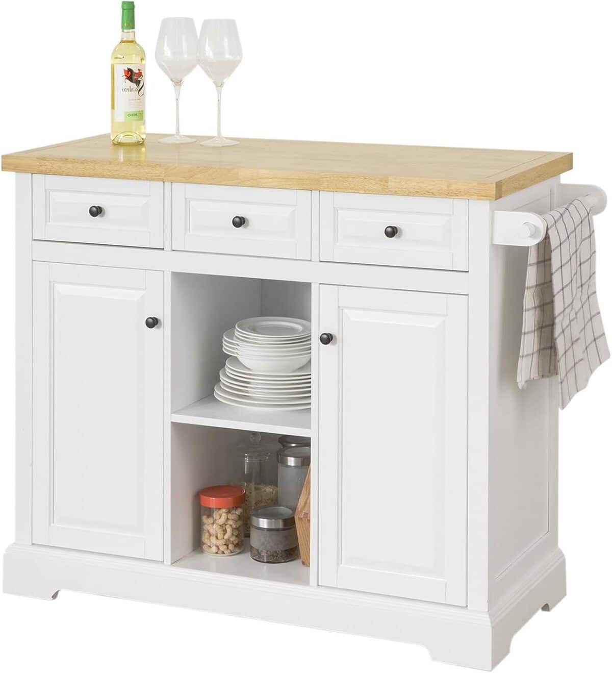 Test : desserte roulante SoBuy FKW101-WN, alliée rangement en cuisine