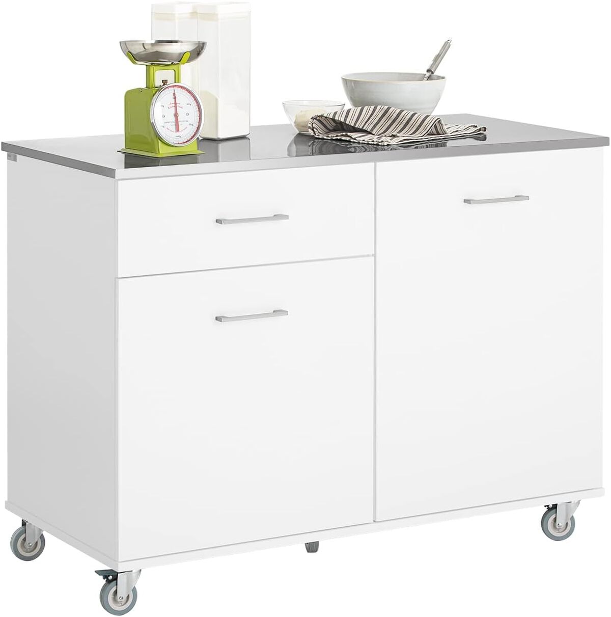 Test : desserte SoBuy FKW117-W, l'îlot de cuisine pratique