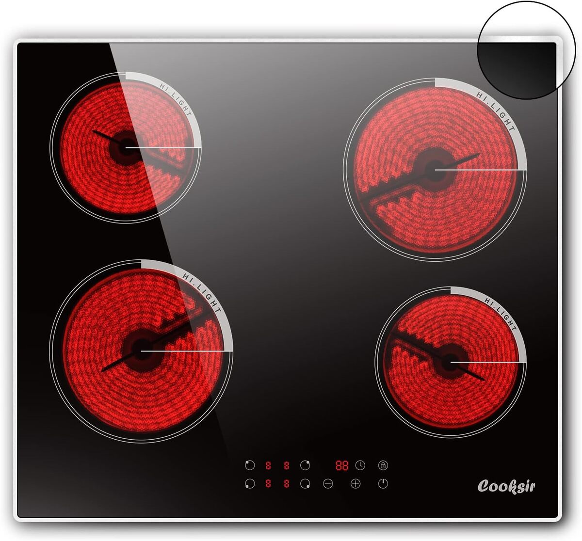 Test : plaque vitrocéramique Cooksir 4 feux 6000W