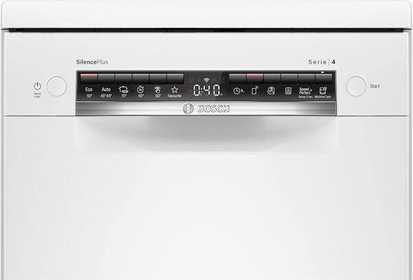 Bosch SPS4EMW24E, Série 4, Lave-vaisselle 45 cm, Pose libre, Blanc [Classe énergétique C]