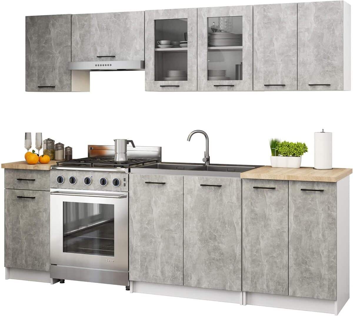 Évaluation : ensemble de meubles de cuisine AKORD 2, 4 m blanc