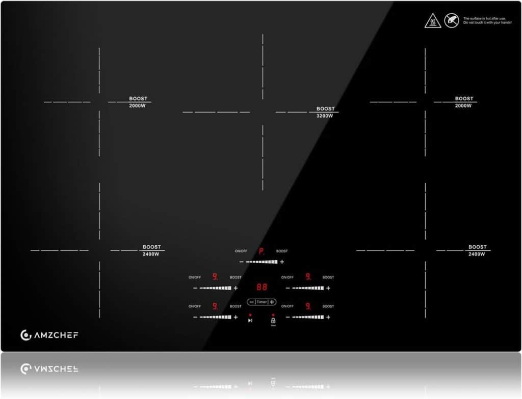 Test AMZCHEF plaque à induction 80cm 5 zones 9500W