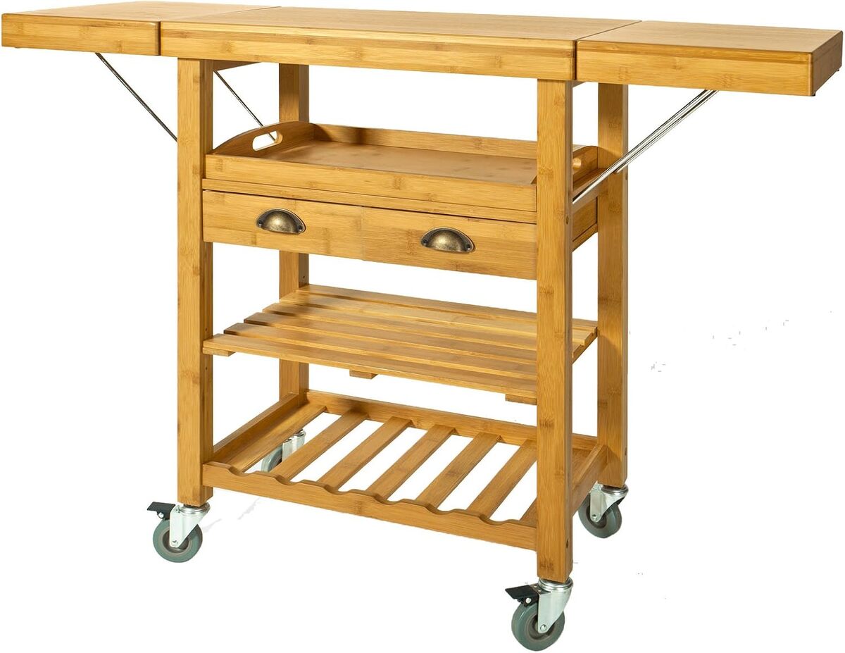 Test : chariot de cuisine SoBuy FKW25-N, la desserte roulante en bambou pratique