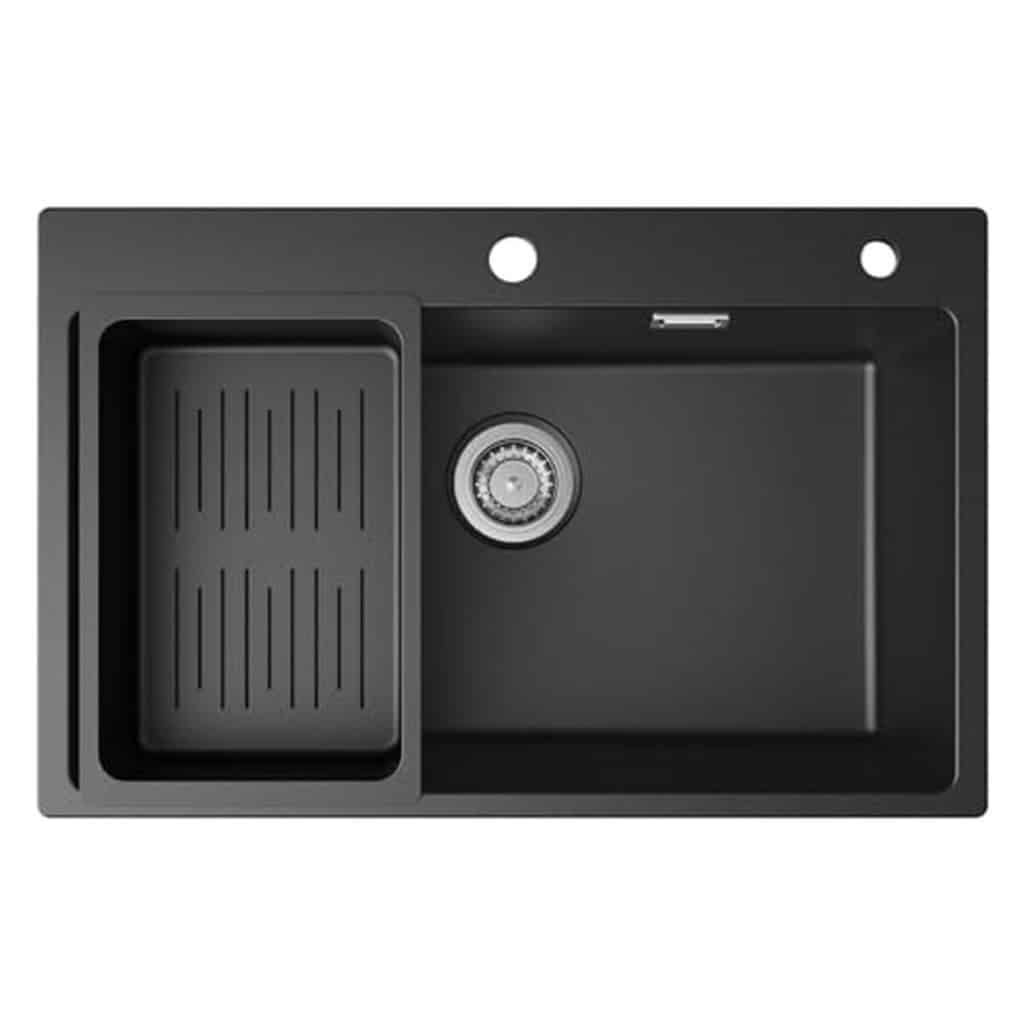 Test : évier cecipa 70x45 en granit noir