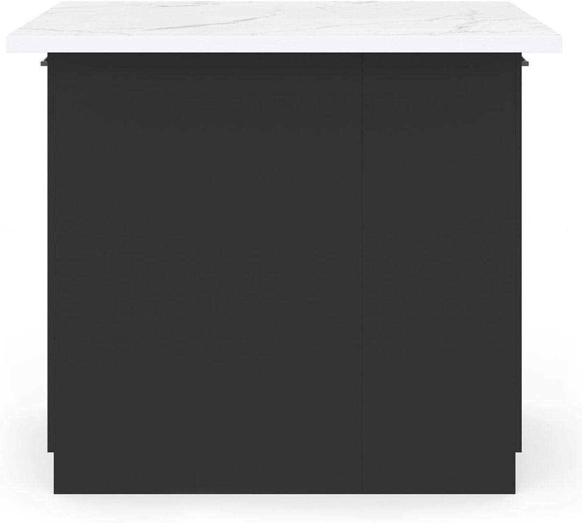 Test : ilot central IDMarket IVO 120 cm bois noir et marbre Alaska