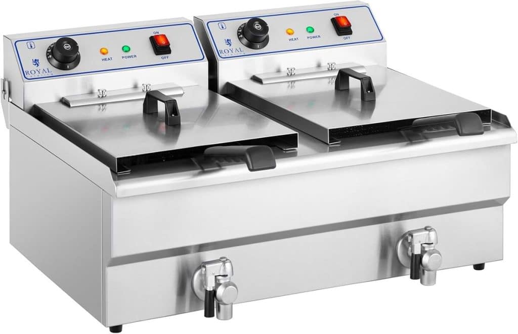 Test : royal Catering friteuse électrique double 2 x 6 000 W