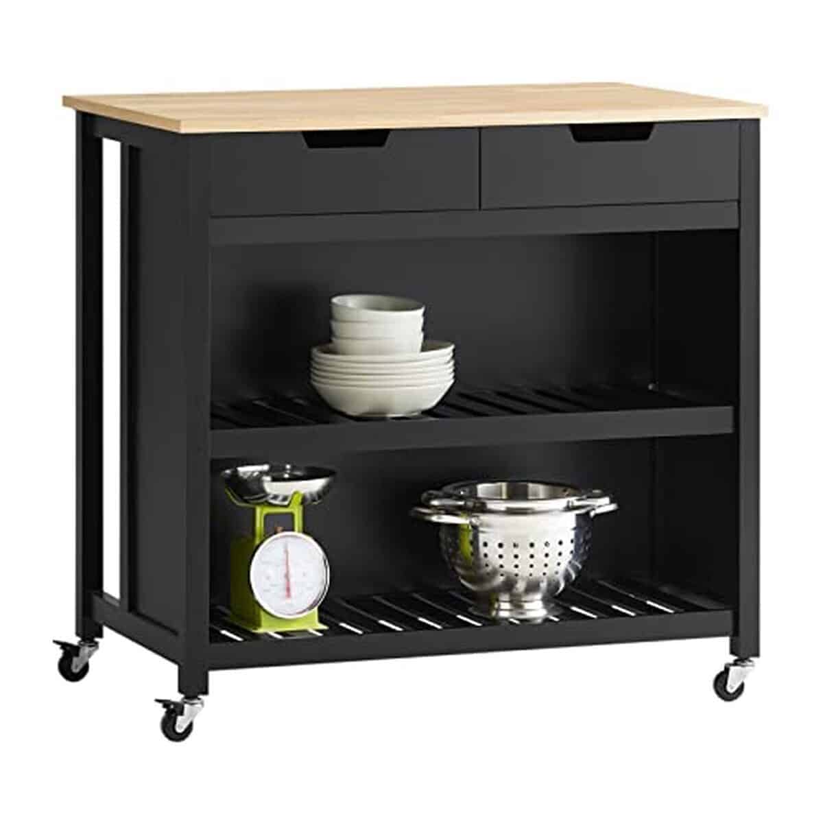 Test du buffet îlot SoBuy FKW74-Sch noir