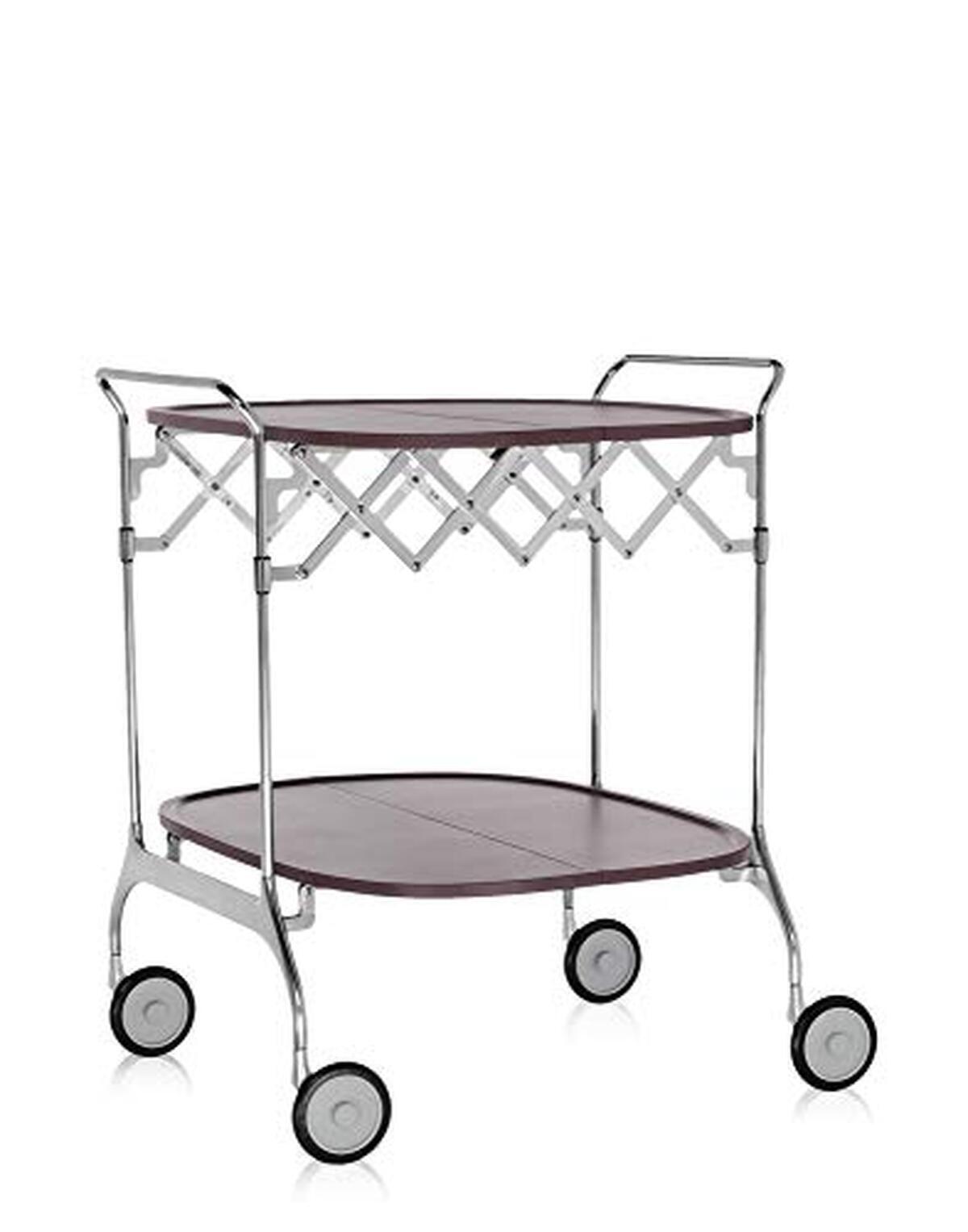 Test du chariot Kartell Gastone chrome prune