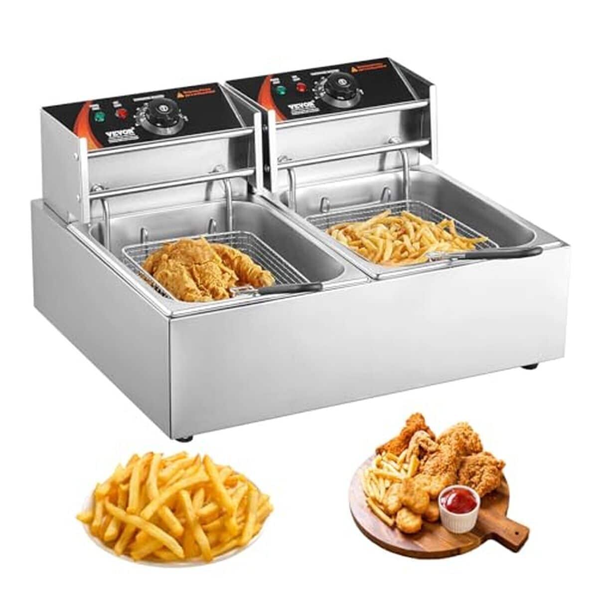 Test : friteuse VEVOR 5000 W à double cuve en inox