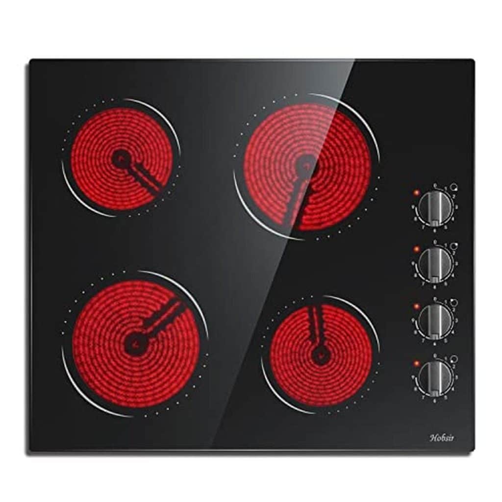 Test : plaque vitrocéramique 4 feux Hobsir 6000W, design et performance