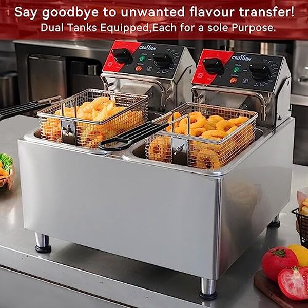 Découvrez notre test approfondi de la friteuse CROSSON 8L avec tête rotative et double réservoir : fonctionnalité, avantages et conseils d'utilisation pour des frites parfaites.