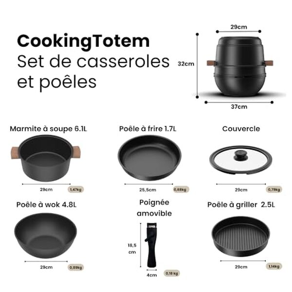 Découvrez notre test complet du set de poêles CookingTotem® Premium empilable. Une solution pratique et peu encombrante pour votre cuisine, alliant qualité et innovation.