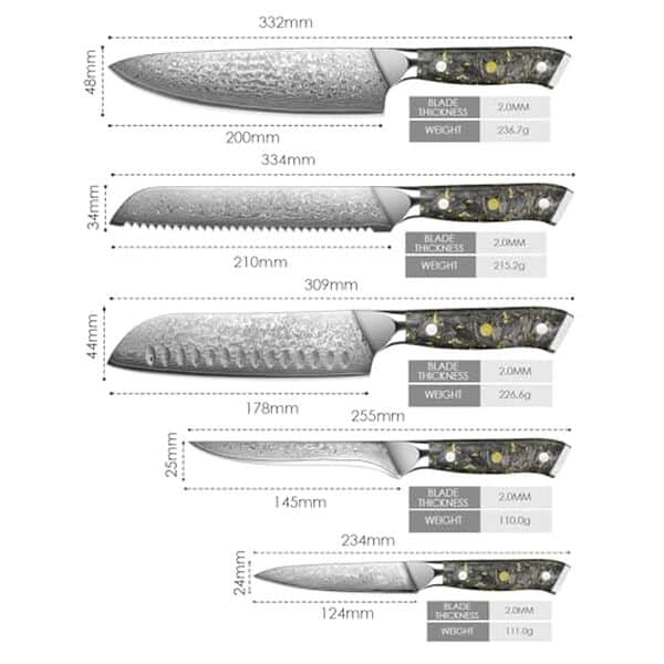 Découvrez notre test complet de l'ensemble de couteaux damas 67 couches par pièces : efficacité, esthétique et durabilité au rendez-vous pour les amateurs de cuisine exigeants