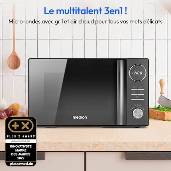 Découvrez notre analyse complète du micro-onde Medion MD11493, un appareil 3 en 1 qui allie performance et design moderne. Convient-il à vos besoins culinaires  ? Lisez notre test pour le savoir.