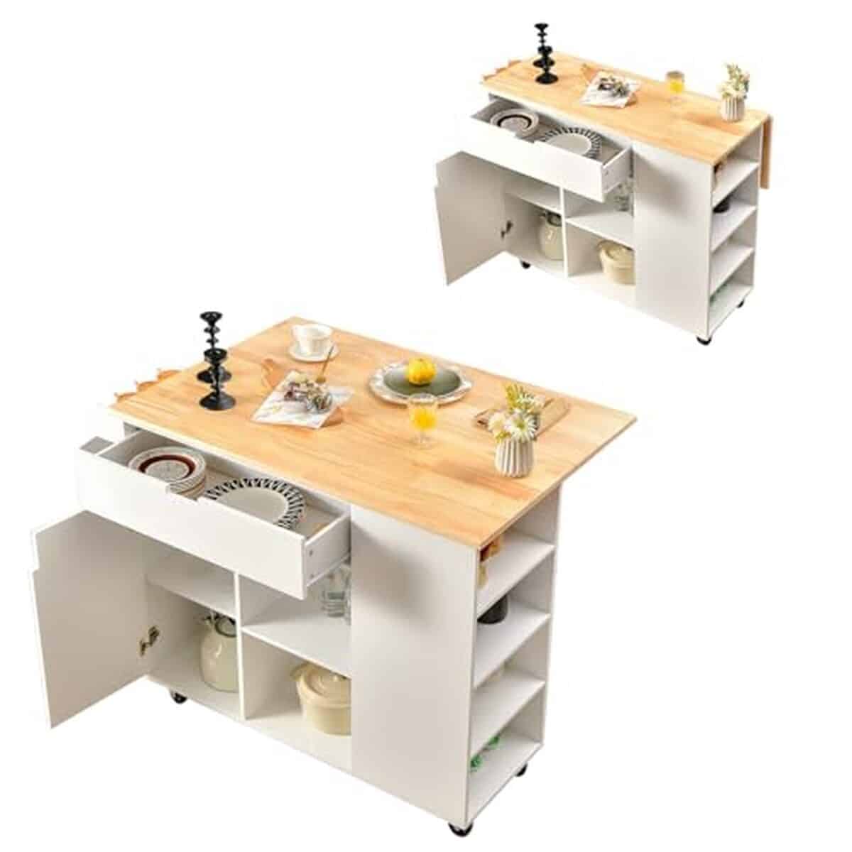 Test de l'îlot central mobile KOMFOTTEU : efficacité et design