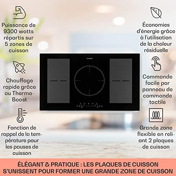 Découvrez notre test détaillé de la plaque à induction Klarstein 9300W. Puissance, design moderne et 5 feux encastrables pour une cuisine innovante et performante.