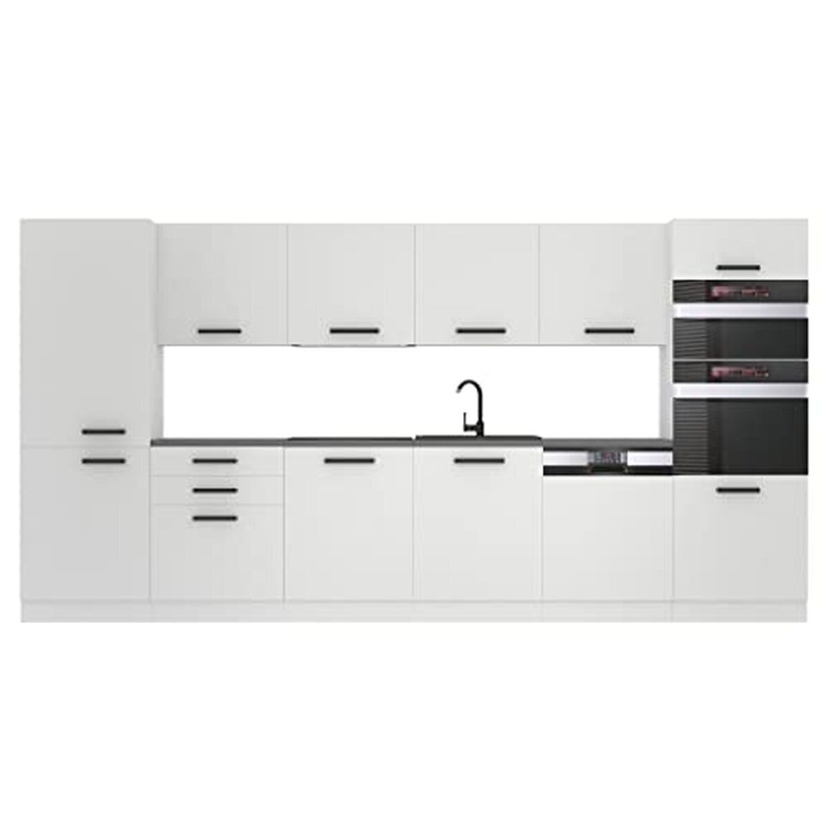 Test : belini cuisine naomi 360 cm en blanc mat